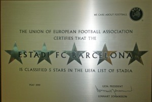 Das Nou Camp Stadion ist als 5*-Stadion zertifiziert
